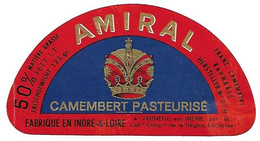 Etiqu. CAMEMBERT AMIRAL VERNEUIL Sur INDRE 37 - Käse