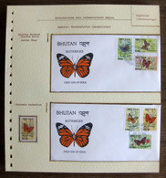 54713 Bhoutan Bhutan 1990 Papillons Papillon Schmetterlinge Butterfly Butterflies Neufs ** MNH - Papillons