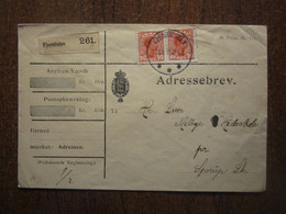 1916 DENMARK FJERRITSLEV ADDRESS CARD COVER - Covers & Documents