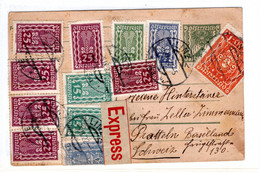 Entier Express Pour La Suisse En 1922 - Postwaardestukken