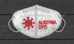 AUSTRIA ( OSTERREICH)- 2021- UNIQUE CLOTH STAMP- MASK SHAPED- MNH- COVID 19 MASK SHAPED STAMP- EMBROIDERY ON STAMP - Ungebraucht