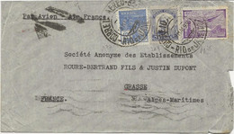 BRESIL - LETTRE AFFRANCHIE N° 176 - 209 - +PA N° 25 - OBLITEREE CAD RIO DE JANEIRO -1935 - Covers & Documents