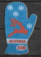 AUSTRIA ( OSTERREICH)- 2021- A VERY SPECIAL CHRISTMAS STAMP MADE OF TEXTILE- MITTEN OR WINTER CLOTHING- MNH - Ungebraucht