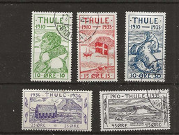 Greenland Thule 1935 25th Anniversary Of The Founding Of The Thule Settlement. Mi 1-5 Cancelled - Thulé