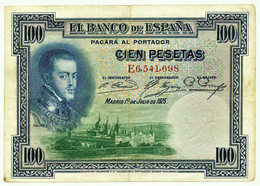 ESPAÑA - 100 Pesetas - ND 1936 ( Old Date - 01.07.1925 ) - Pick 69.c - Serie E - Filipe II - II Republica - 100 Pesetas