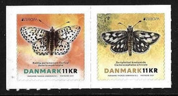 DINAMARCA /DANMARK /DÄNEMARK /DENMARK  -EUROPA 2021 -ENDANGERED NATIONAL WILDLIFE"- SET Of 2 STAMPS With LOGO EUROPA - 2021