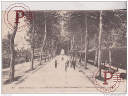 1919    77 - Montereau - Le Boulevard Leboeuf De Mont Germon Et La Promenade Des Noues  - Scans Recto-verso - Montereau