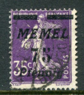 MEMEL 1922 Overprint 75 Pf. On France 35 C. Used.  Michel 62 - Memel (Klaipeda) 1923