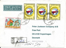 Afghanistan Registered Air Mail Cover Sent To Denmark 4-11-1981 Topic Stamps - Afganistán