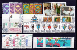 1978 1979 Vaticano Vatican 9 Serie Usate: Sede Vacante (x2), Papa Luciani, Papa Wojtyła, Secchi, S.Basilio, Anno Del F.. - Used Stamps