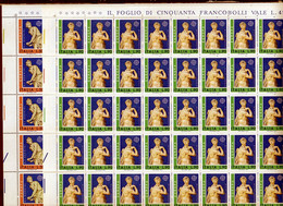 1974 Italia Italy Repubblica EUROPA CEPT  EUROPE 50 Serie Di 2v. Foglio MNH** Sheets - Hojas Completas