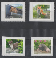 Suisse 2021 Série De 4 TP Autocollants. Animaux - Faune - Neufs MNH ** - Unused Stamps