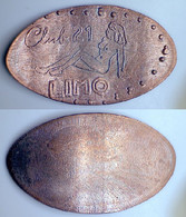 03611 GETTONE TOKEN JETON FICHA ELONGATED PENNNY EROTIC CLUB 21 LIMO RIDE LIMUSINE - Souvenirmunten (elongated Coins)