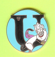 Pin's BD Disney Alphabet Lettre U Ursula (La Petite Sirène) Pieuvre - 6S25 - Disney