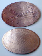 04043 GETTONE TOKEN JETON FICHA ELONGATED PENNNY EROTIC CLUB 21 LIMO RIDE LIMUSINE - Pièces écrasées (Elongated Coins)