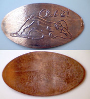 04048 GETTONE TOKEN JETON FICHA ELONGATED PENNNY EROTIC CLUB 21 LIMO RIDE LIMUSINE - Souvenir-Medaille (elongated Coins)