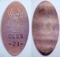 04580 GETTONE TOKEN JETON FICHA ELONGATED PENNNY EROTIC CLUB 21 LIMO RIDE LIMUSINE - Souvenirmunten (elongated Coins)