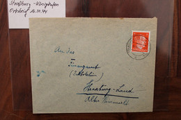 1944 Elsass WK Allemagne Germany Dt Reich Alsace WK2 Cover Besetzung Occupation Timbre Seul - Guerre De 1939-45