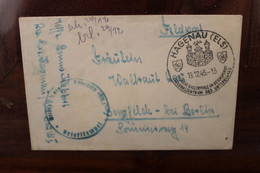 1943 Hagenau Elsass WK Allemagne Germany Dt Reich Alsace WK2 Cover Feldpost FPO Besetzung Occupation - WW II