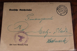 1944 Deutsche Reichsbahn Elsass WK Allemagne Germany Dt Reich Alsace WK2 Cover Eisenbahn Besetzung Occupation - 2. Weltkrieg 1939-1945