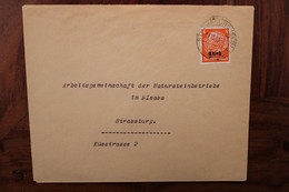 1940 Elsass WK Allemagne Germany Dt Reich Alsace WK2 Cover Deutsche Bank Timbre Seul - WW II