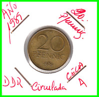 ( GERMANY ) AÑO 1989 REPUBLICA DEMOCRATICA DE ALEMANIA ( DDR ) MONEDAS DE 20 PFENNING CECA-A - 20 Pfennig