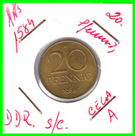 ( GERMANY ) AÑO 1984 REPUBLICA DEMOCRATICA DE ALEMANIA ( DDR ) MONEDAS DE 20 PFENNING CECA-A - 20 Pfennig