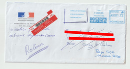 4582 Lettre Cover BELGIQUE BELGIE 2020 Consulat NPAI BGBM02405 Return To Sender Npai - Machine Stamps (ATM)