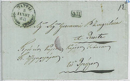 29883 - GREECE - POSTAL HISTORY : PREFILATELIC COVER To TRIEST 1847 - ...-1861 Préphilatélie