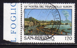 REPUBBLICA DI SAN MARINO 1980 MOSTRA EUROPA LIRE 170 USATO USED OBLITERE' - Gebruikt