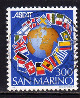 REPUBBLICA DI SAN MARINO 1982 ASSOCIAZIONE EDITORI CATALOGHI FILATELICI ASCAT LIRE 300 USATO USED OBLITERE' - Used Stamps