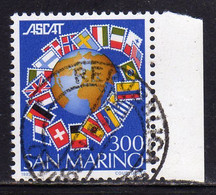 REPUBBLICA DI SAN MARINO 1982 ASSOCIAZIONE EDITORI CATALOGHI FILATELICI ASCAT LIRE 300 USATO USED OBLITERE' - Used Stamps