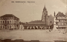 Mamers - La Place Carnot - Les Halles - Café De La Rotonde REFOUR - Mamers