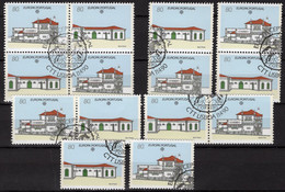 EUROPA Post Tirso 1990 Portugal 1822/3,4x ZD+VB O 34€ Postkutschen-Station Hoja Bloque Sheet Bloc S/s Se-tenants Bf CEPT - Sammlungen