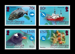 South Georgia 2021 Mih. 794/97 Blue Belt Programme. Flora And Fauna. Fish. Penguin. Ship MNH ** - South Georgia