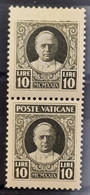 Vatican 1929 N°38 En Paire Dont 1 Sans Cartouche Poste Vatican Tenant Au Normal  * Et ** TB SPECTACULAIRE Signé Diena - Unused Stamps