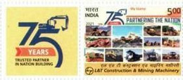 India 2021 NEW *** Larson & Toubro Construction And Mining Machinery Business 1v Stamp Mint MNH (**) Inde Indien - Neufs