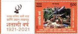 India 2021 NEW *** Nawab Wajid Ali Shah Zoological Garden,Animal Lion Peacock Deer Monkey Mint MNH (**) Inde Indien - Unused Stamps