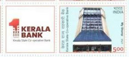 India 2021 NEW *** Kerala State Cooperative Bank , Currency , Money, Cheque 1v Stamp Mint MNH (**) Inde Indien - Nuovi