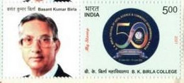 India 2021 NEW *** B K Birla College, Kalyan 1v Stamp Mint MNH (**) Inde Indien - Ungebraucht