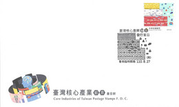 TAIWAN 2021 CORE INDUSTRY STAMP FIRST DAY COVER, CYBERSECURITY, E-MAIL, COMPUTER, CLOUD, INFORMATION, LOCK - Brieven En Documenten