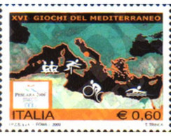 Ref. 231311 * MNH * - ITALY. 2009. MEDITERRANEAN GAMES . JUEGOS DEPORTIVOS MEDITERRANEOS - Cycling