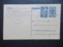 Österreich 1922 GA Mit ZuF Studentika Universität Zu Innsbruck Bezüglich Vorlesungsverzeichnis Nach Leipzig Gesendet - Storia Postale