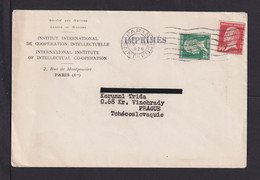 1928 - Vordruck-Brief "Institut International De Cooperation Interlectuelle" Ab Paris Nach Prag - ONU