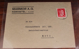 1943 Keskastel Elsass Allemagne Dt Reich Alsace WK2 Cover Occupation Besetzung Timbre Seul - Guerra De 1939-45