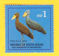 SOUTH SUDAN 2nd Issue = Süd-Sudan 1 SSP Shoe-Billed Stork Birds Oiseaux SOUDAN Soedan - Südsudan