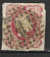 PORTOGALLO - 1858 - PEDRO V - 25 R. ROSA - USATO (YVERT 12 - MICHEL 11) - Used Stamps