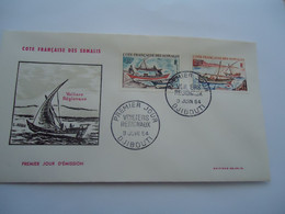 SOMALI  COAST FRENCH  FDC  1063  SHIPS   BOATS - Lettres & Documents