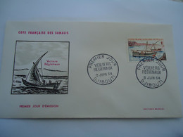 SOMALI  COAST FRENCH  FDC  1063  SHIPS   BOATS - Lettres & Documents