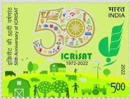 India 2022 NEW *** ICRISAT Renewable Energy Wind Energy,  Cow, Farmer, Tractor, Farming Stamp Mint MNH (**) Inde Indien - Ungebraucht